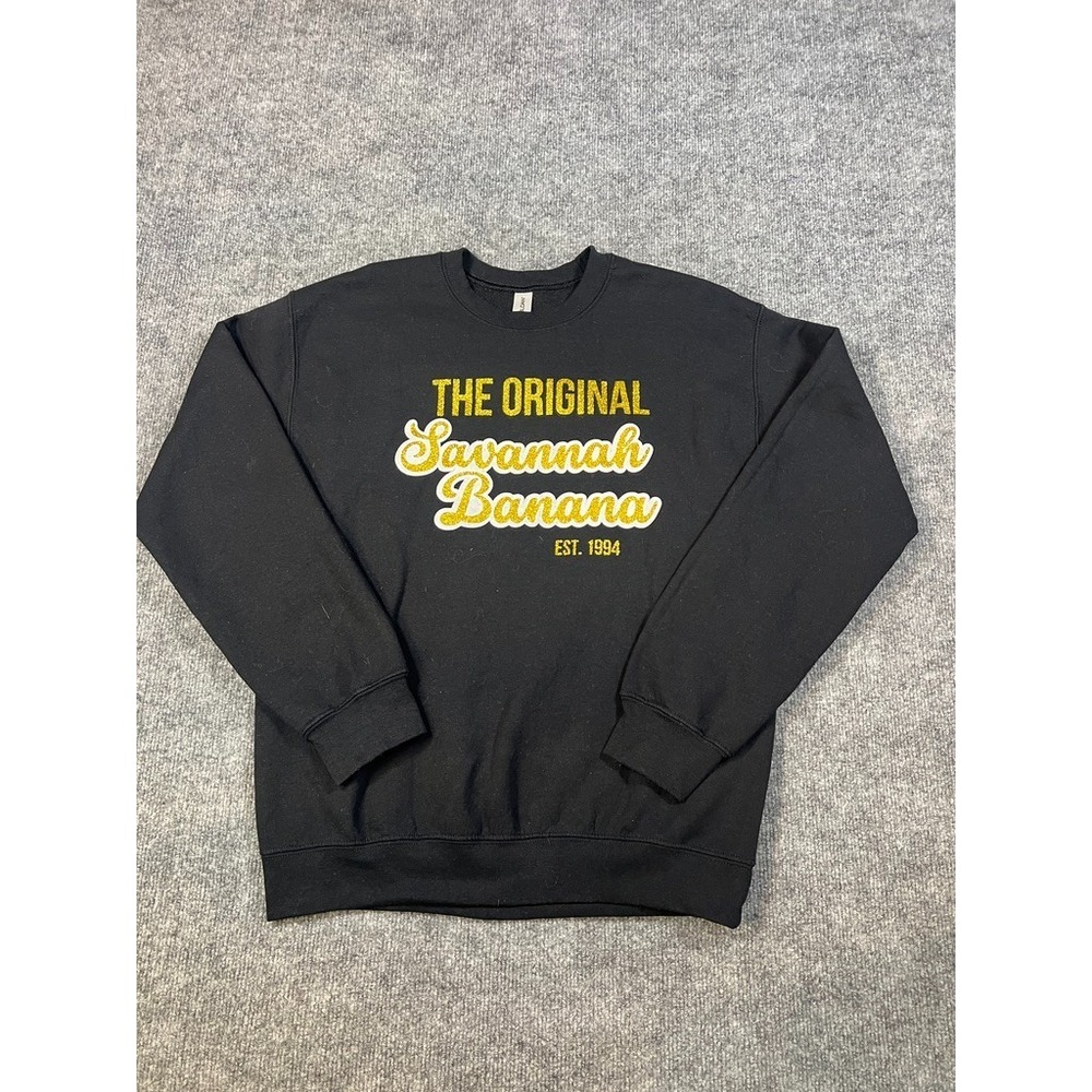 Gildan Unisex M Savannah Banana Graphic Crewneck Sweatshirt Streetwear Y2K